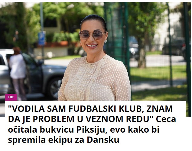 “VODILA SAM FUDBALSKI KLUB, ZNAM DA JE PROBLEM U VEZNOM REDU” Ceca očitala bukvicu Piksiju, evo kako bi spremila ekipu za Dansku