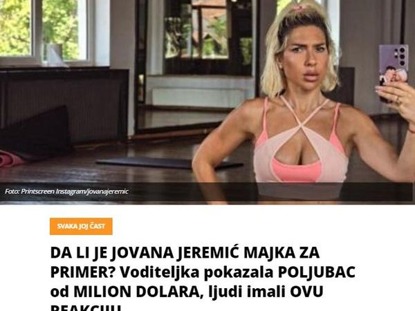 DA LI JE JOVANA JEREMIĆ MAJKA ZA PRIMER? Voditeljka pokazala POLJUBAC od MILION DOLARA, ljudi imali OVU REAKCIJU