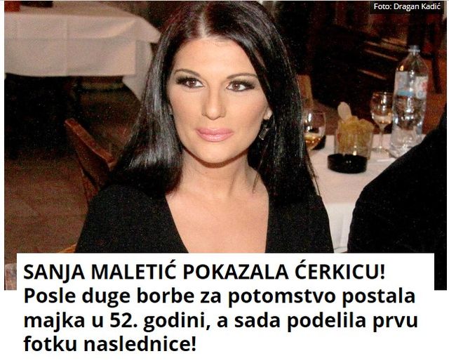 SANJA MALETIĆ POKAZALA ĆERKICU! Posle duge borbe za potomstvo postala majka u 52. godini, a sada podelila prvu fotku naslednice!