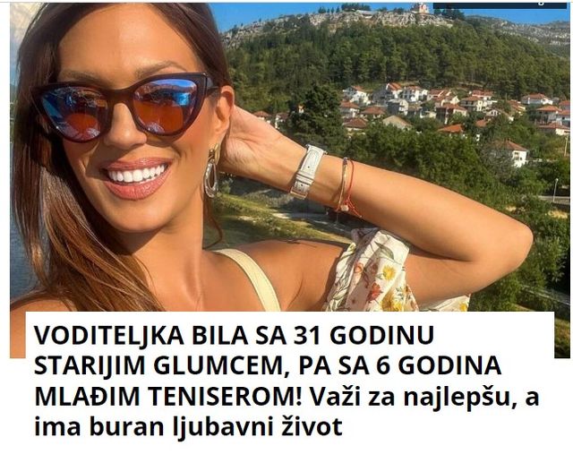 VODITELJKA BILA SA 31 GODINU STARIJIM GLUMCEM, PA SA 6 GODINA MLAĐIM TENISEROM! Važi za najlepšu, a ima buran ljubavni život