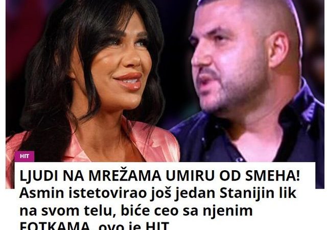 LJUDI NA MREŽAMA UMIRU OD SMEHA! Asmin istetovirao još jedan Stanijin lik na svom telu, biće ceo sa njenim FOTKAMA, ovo je HIT