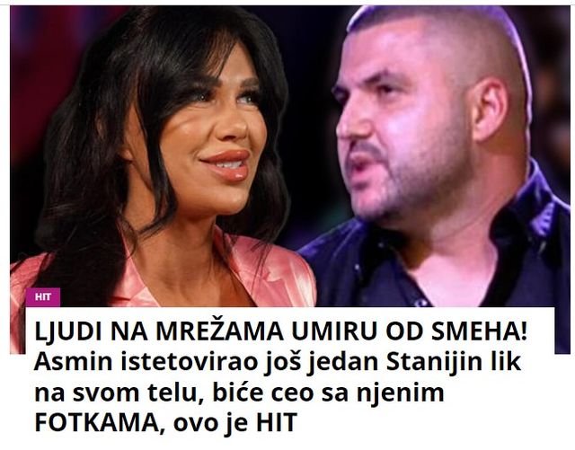 LJUDI NA MREŽAMA UMIRU OD SMEHA! Asmin istetovirao još jedan Stanijin lik na svom telu, biće ceo sa njenim FOTKAMA, ovo je HIT