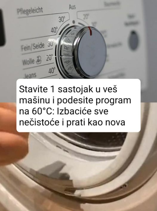 Stavite 1 Sastojak U Veš Mašinu I Podeste Program Na 60°C