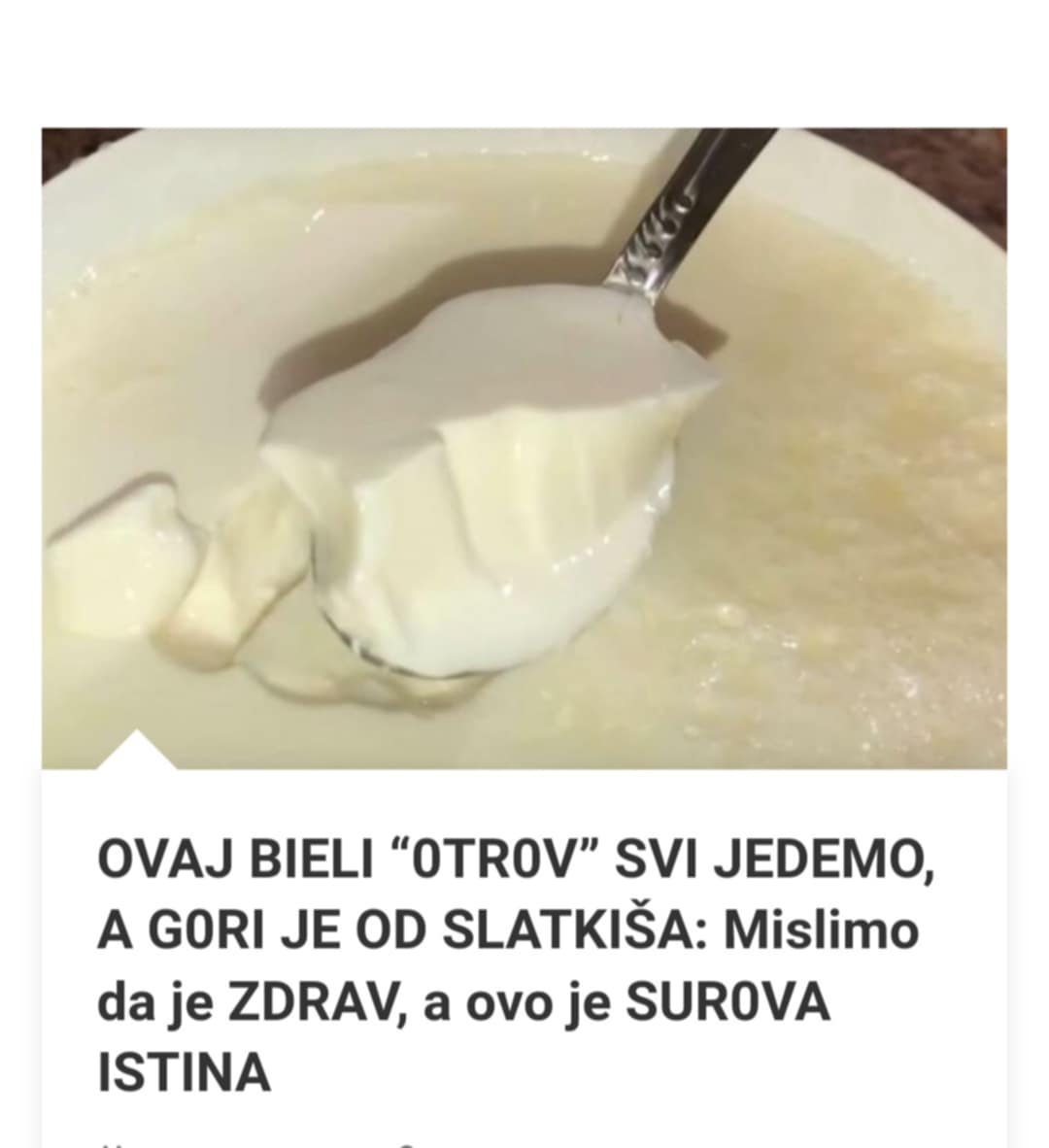 OVAJ BIELI “0TR0V” SVI JEDEMO, A G0RI JE OD SLATKIŠA