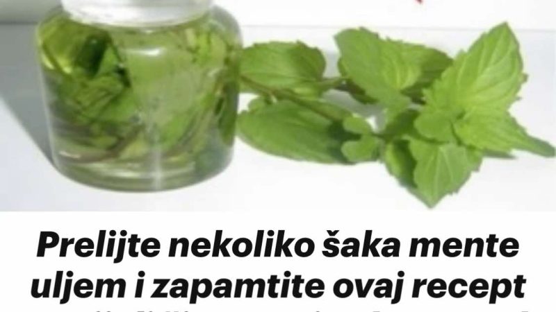 Prelijte Nekoliko Šaka Mente Uljem I Zapamtite Ovaj Recept Za Cijeli Život