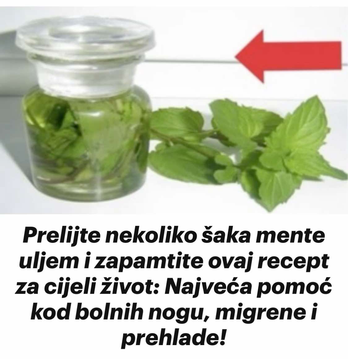 Prelijte Nekoliko Šaka Mente Uljem I Zapamtite Ovaj Recept Za Cijeli Život