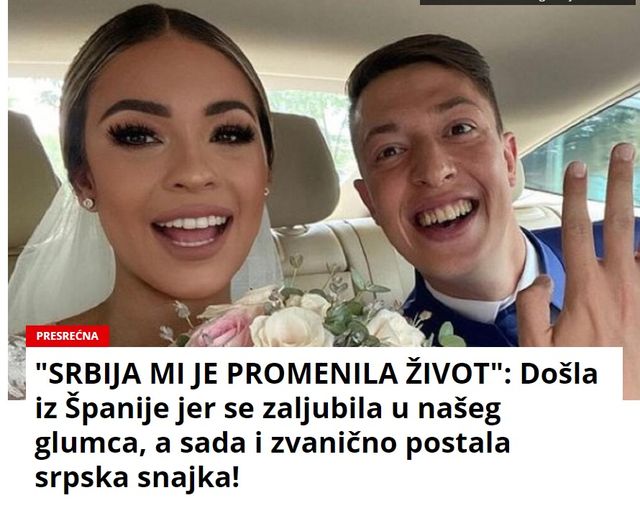 “SRBIJA MI JE PROMENILA ŽIVOT”: Došla iz Španije jer se zaljubila u našeg glumca, a sada i zvanično postala srpska snajka!