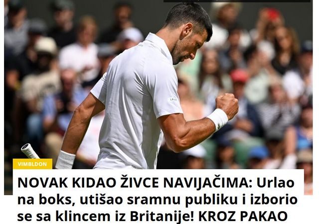 NOVAK KIDAO ŽIVCE NAVIJAČIMA: Urlao na boks, utišao sramnu publiku i izborio se sa klincem iz Britanije! KROZ PAKAO DO 3. KOLA