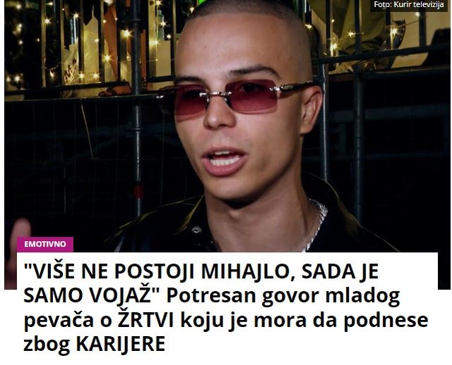 “VIŠE NE POSTOJI MIHAJLO, SADA JE SAMO VOJAŽ” Potresan govor mladog pevača o ŽRTVI koju je mora da podnese zbog KARIJERE