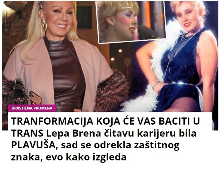 TRANFORMACIJA KOJA ĆE VAS BACITI U TRANS Lepa Brena čitavu karijeru bila PLAVUŠA, sad se odrekla zaštitnog znaka, evo kako izgleda