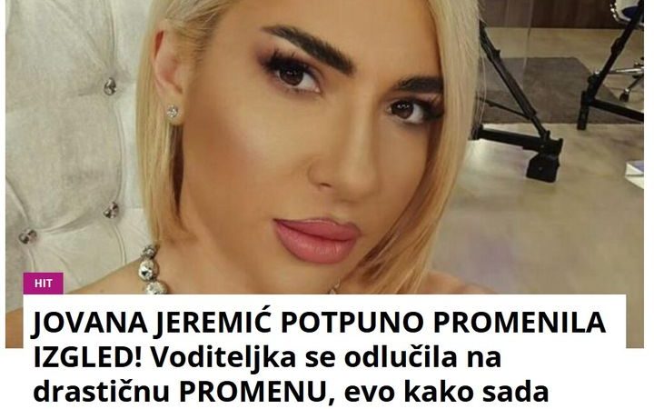 JOVANA JEREMIĆ POTPUNO PROMENILA IZGLED! Voditeljka se odlučila na drastičnu PROMENU, evo kako sada IZGLEDA