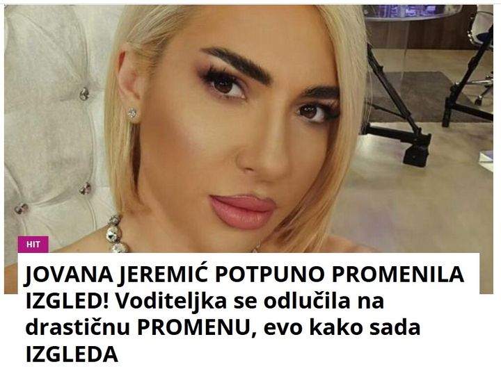 JOVANA JEREMIĆ POTPUNO PROMENILA IZGLED! Voditeljka se odlučila na drastičnu PROMENU, evo kako sada IZGLEDA