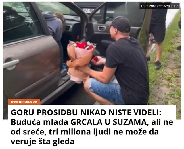 GORU PROSIDBU NIKAD NISTE VIDELI: Buduća mlada GRCALA U SUZAMA, ali ne od sreće, tri miliona ljudi ne može da veruje šta gleda