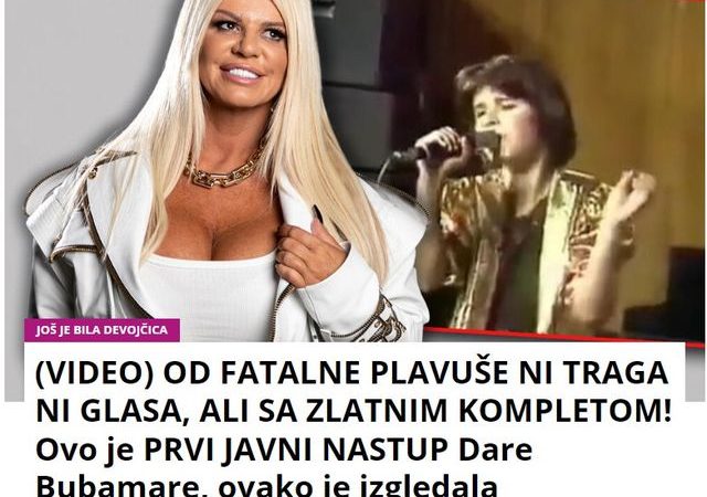 (VIDEO) OD FATALNE PLAVUŠE NI TRAGA NI GLASA, ALI SA ZLATNIM KOMPLETOM! Ovo je PRVI JAVNI NASTUP Dare Bubamare, ovako je izgledala