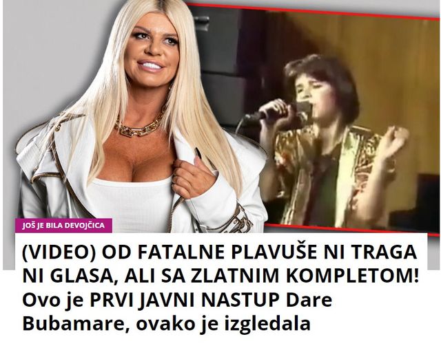 (VIDEO) OD FATALNE PLAVUŠE NI TRAGA NI GLASA, ALI SA ZLATNIM KOMPLETOM! Ovo je PRVI JAVNI NASTUP Dare Bubamare, ovako je izgledala