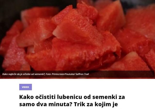 Kako očistiti lubenicu od semenki za samo dva minuta? Trik za kojim je poludela cela Srbija, morate da probate