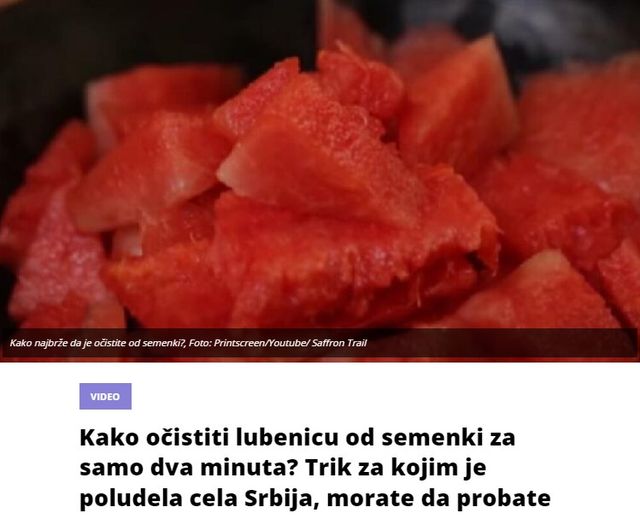 Kako očistiti lubenicu od semenki za samo dva minuta? Trik za kojim je poludela cela Srbija, morate da probate