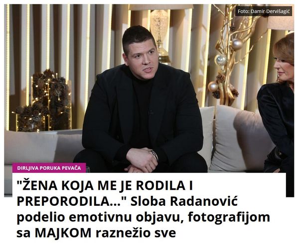 “ŽENA KOJA ME JE RODILA I PREPORODILA…” Sloba Radanović podelio emotivnu objavu, fotografijom sa MAJKOM raznežio sve