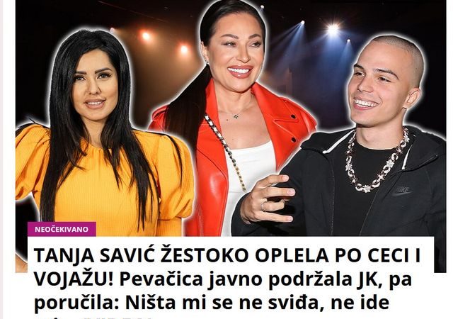 TANJA SAVIĆ ŽESTOKO OPLELA PO CECI I VOJAŽU! Pevačica javno podržala JK, pa poručila: Ništa mi se ne sviđa, ne ide mi… (VIDEO)