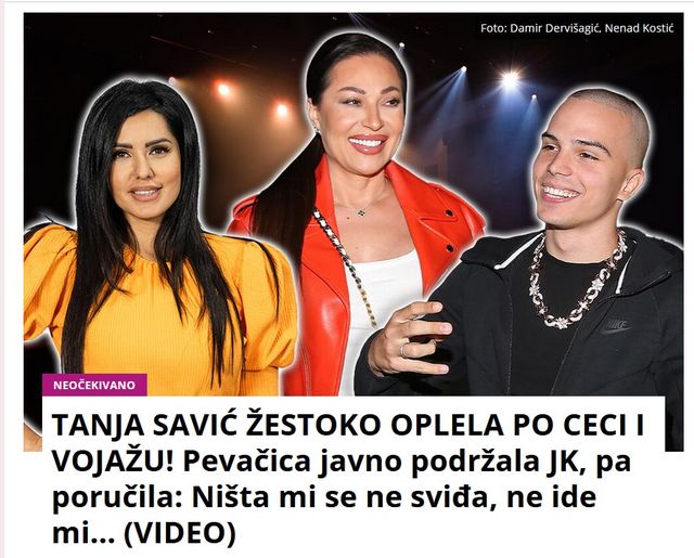 TANJA SAVIĆ ŽESTOKO OPLELA PO CECI I VOJAŽU! Pevačica javno podržala JK, pa poručila: Ništa mi se ne sviđa, ne ide mi… (VIDEO)