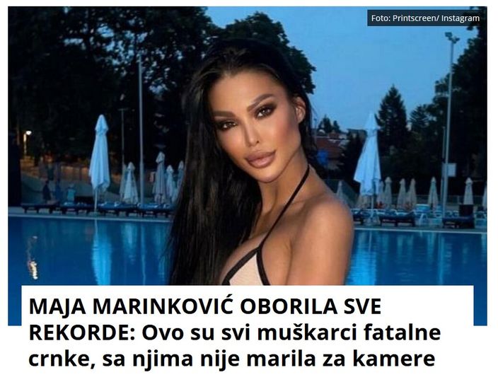 MAJA MARINKOVIĆ OBORILA SVE REKORDE: Ovo su svi muškarci fatalne crnke, sa njima nije marila za kamere