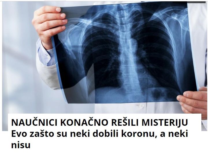 NAUČNICI KONAČNO REŠILI MISTERIJU Evo zašto su neki dobili koronu, a neki nisu