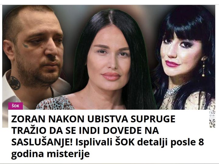 ZORAN NAKON UBISTVA SUPRUGE TRAŽIO DA SE INDI DOVEDE NA SASLUŠANJE! Isplivali ŠOK detalji posle 8 godina misterije