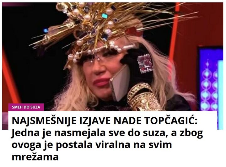 NAJSMEŠNIJE IZJAVE NADE TOPČAGIĆ: Jedna je nasmejala sve do suza, a zbog ovoga je postala viralna na svim mrežama