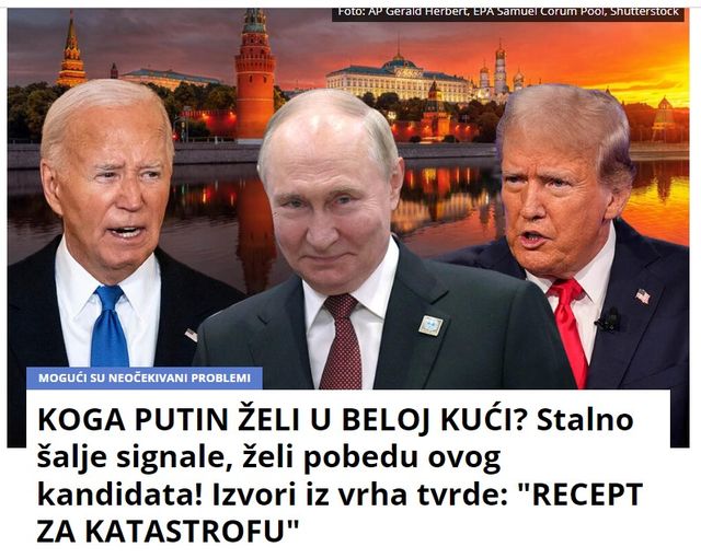 KOGA PUTIN ŽELI U BELOJ KUĆI? Stalno šalje signale, želi pobedu ovog kandidata! Izvori iz vrha tvrde: “RECEPT ZA KATASTROFU”