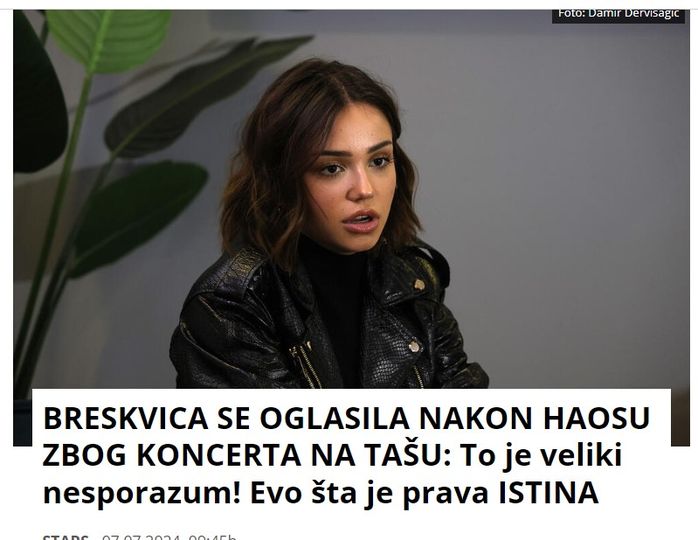 BRESKVICA SE OGLASILA NAKON HAOSA ZBOG KONCERTA NA TAŠU: To je veliki nesporazum! Evo šta je prava ISTINA