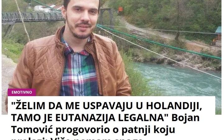 “ŽELIM DA ME USPAVAJU U HOLANDIJI, TAMO JE EUTANAZIJA LEGALNA” Bojan Tomović progovorio o patnji koju prolazi: Više nemam snage…