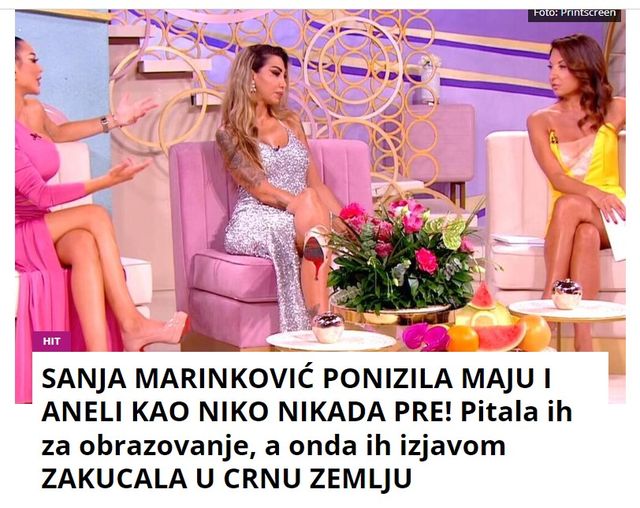 SANJA MARINKOVIĆ PONIZILA MAJU I ANELI KAO NIKO NIKADA PRE! Pitala ih za obrazovanje, a onda ih izjavom ZAKUCALA U CRNU ZEMLJU