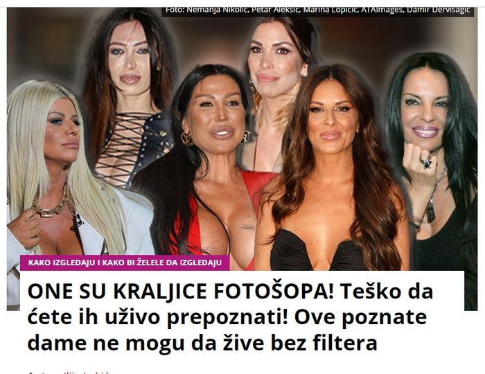 ONE SU KRALJICE FOTOŠOPA! Teško da ćete ih uživo prepoznati! Ove poznate dame ne mogu da žive bez filtera