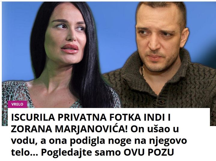 ISCURILA PRIVATNA FOTKA INDI I ZORANA MARJANOVIĆA! On ušao u vodu, a ona podigla noge na njegovo telo… Pogledajte samo OVU POZU