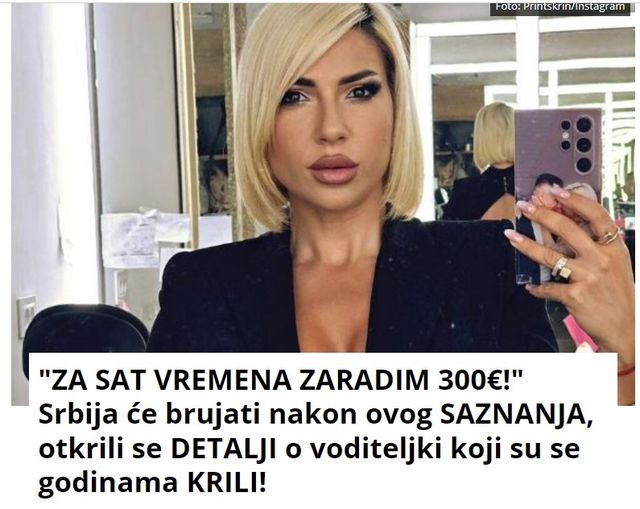 “ZA SAT VREMENA ZARADIM 300€!” Srbija će brujati nakon ovog SAZNANJA, otkrili se DETALJI o voditeljki koji su se godinama KRILI!