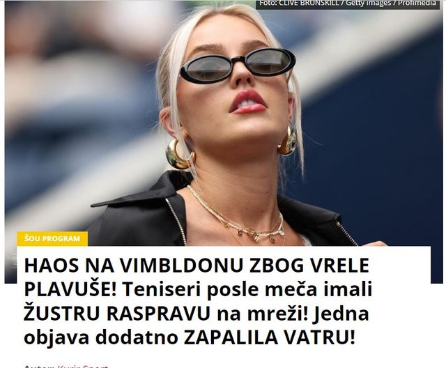 HAOS NA VIMBLDONU ZBOG VRELE PLAVUŠE! Teniseri posle meča imali ŽUSTRU RASPRAVU na mreži! Jedna objava dodatno ZAPALILA VATRU!