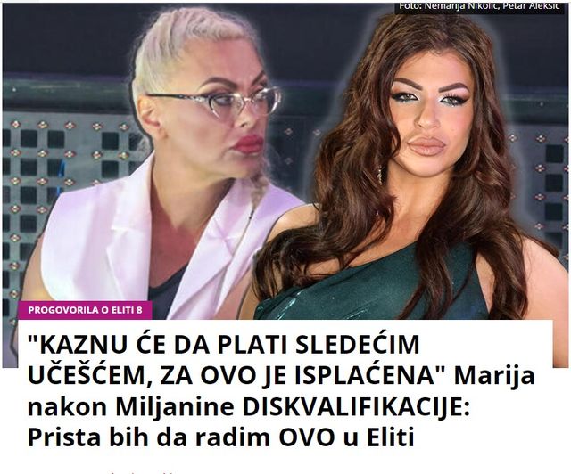 “KAZNU ĆE DA PLATI SLEDEĆIM UČEŠĆEM, ZA OVO JE ISPLAĆENA” Marija nakon Miljanine DISKVALIFIKACIJE: Prista bih da radim OVO u Eliti