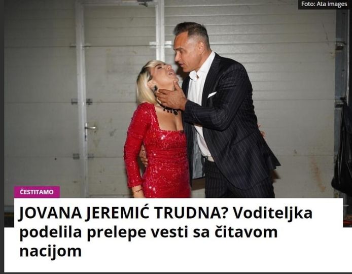 JOVANA JEREMIĆ TRUDNA? Voditeljka podelila prelepe vesti sa čitavom nacijom