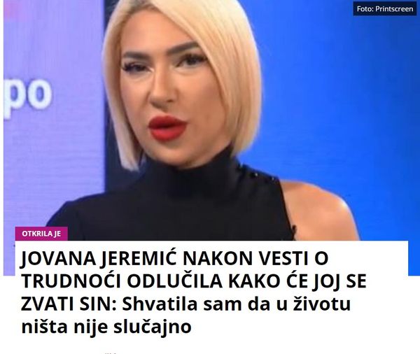 JOVANA JEREMIĆ NAKON VESTI O TRUDNOĆI ODLUČILA KAKO ĆE JOJ SE ZVATI SIN: Shvatila sam da u životu ništa nije slučajno