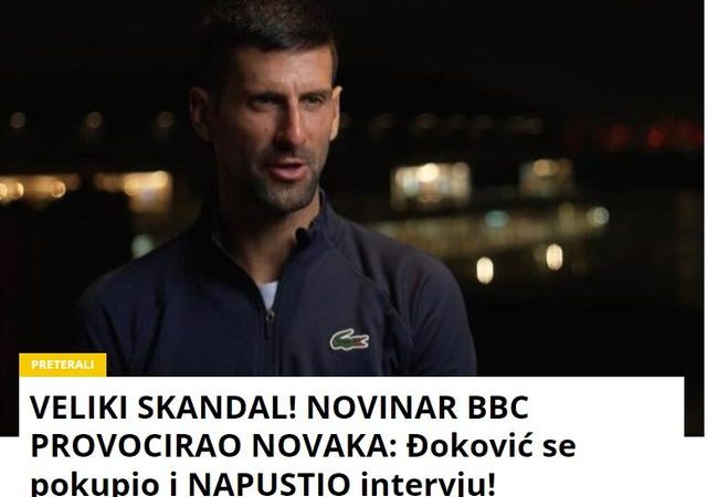 VELIKI SKANDAL! NOVINAR BBC PROVOCIRAO NOVAKA: Đoković se pokupio i NAPUSTIO intervju!