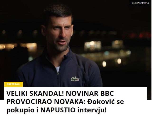 VELIKI SKANDAL! NOVINAR BBC PROVOCIRAO NOVAKA: Đoković se pokupio i NAPUSTIO intervju!