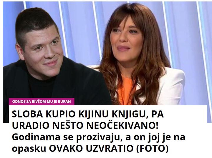 SLOBA KUPIO KIJINU KNJIGU, PA URADIO NEŠTO NEOČEKIVANO! Godinama se prozivaju, a on joj je na opasku OVAKO UZVRATIO (FOTO)