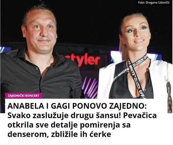 ANABELA I GAGI PONOVO ZAJEDNO: Svako zaslužuje drugu šansu! Pevačica otkrila sve detalje pomirenja sa denserom, zbližile ih ćerke