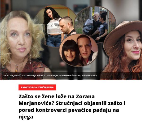 Zašto se žene lože na Zorana Marjanovića? Stručnjaci objasnili zašto i pored kontroverzi pevačice padaju na njega