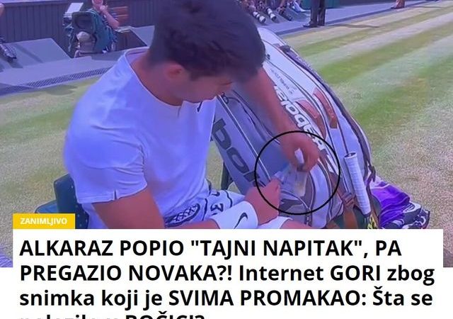 ALKARAZ POPIO “TAJNI NAPITAK”, PA PREGAZIO NOVAKA?! Internet GORI zbog snimka koji je SVIMA PROMAKAO: Šta se nalazilo u BOČICI?