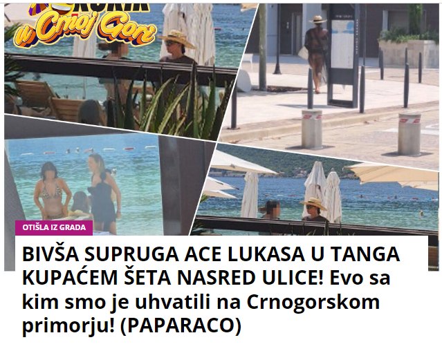 BIVŠA SUPRUGA ACE LUKASA U TANGA KUPAĆEM ŠETA NASRED ULICE! Evo sa kim smo je uhvatili na Crnogorskom primorju! (PAPARACO)