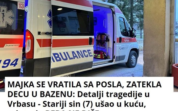 MAJKA SE VRATILA SA POSLA, ZATEKLA DECU U BAZENU: Detalji tragedije u Vrbasu – Stariji sin (7) ušao u kuću, rekao da BEBA NE DIŠE