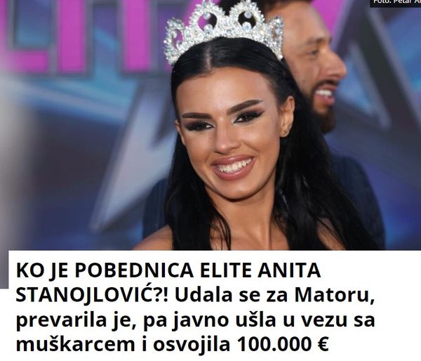 KO JE POBEDNICA ELITE ANITA STANOJLOVIĆ?! Udala se za Matoru, prevarila je, pa javno ušla u vezu sa muškarcem i osvojila 100.000 €