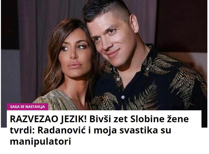 RAZVEZAO JEZIK! Bivši zet Slobine žene tvrdi: Radanović i moja svastika su manipulatori