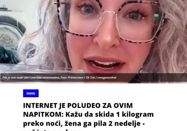 INTERNET JE POLUDEO ZA OVIM NAPITKOM: Kažu da skida 1 kilogram preko noći, žena ga pila 2 nedelje, da ne poverujete